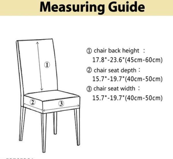 Elastic Chair Cover Stretch Removable Washable Short Dining Chair Cover Protector Seat Slipcover  -  Polyster, Elastic/ Stretchable,  Multipack of1